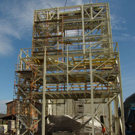 Montage Stahltragwerk-Kesselhaus, Frühjahr 2011
